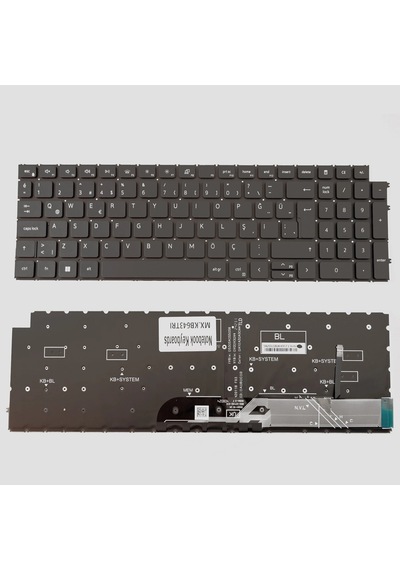 Dell Inspiron 3520 3521 Notebook Klavye Işıklı Siyah