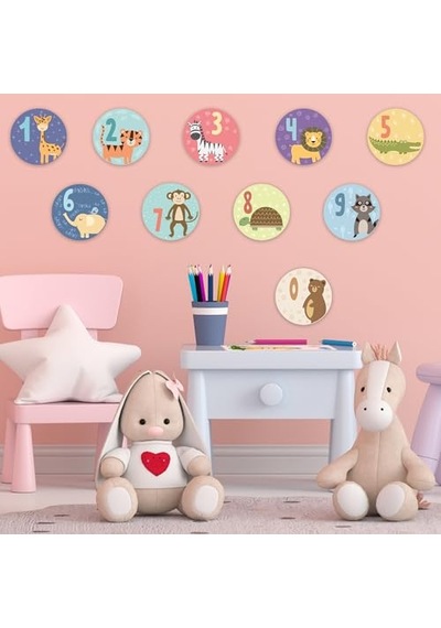 Sevimli Sayılar Çocuk Odası Duvar Sticker Yapışkanlı Folyo 1