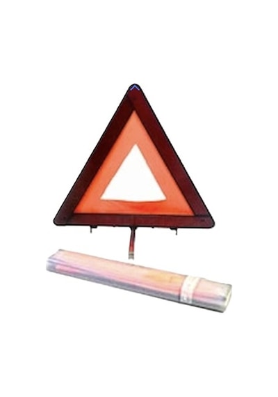 Ur073 Üçgen Reflektör Metal Ayaklı Plastik Kutulu / Fosforlu