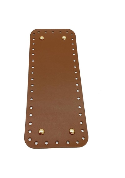 Angel Çanta Aksesuar Gerçek Deri Sütlü Kahve 30x12 Cm Dikdörtgen Light Gold Metalli Çanta Tabanı