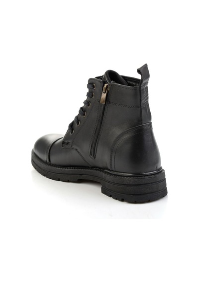 Siyah Hakiki Deri Erkek Bot & Bootie E02795071441 Siyah