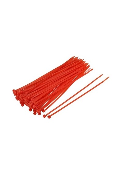 2.5X100Mm 10Cm Plastik Renkli Kablo Bağı 100 Adet Cırt Kelepçe Kirmizi 100 Adet