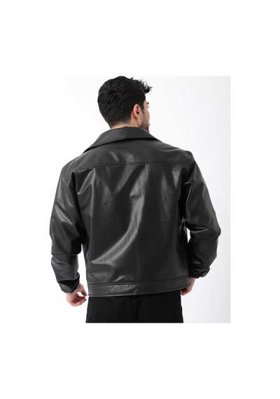 Stilkombin Kolu Lastikli Çıtçıtlı Suni Deri Mont Str 5021-50311 001
