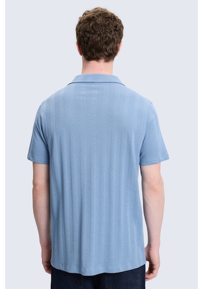 Hatemoğlu Mavi Regular Fit Apaş Yaka 100% Pamuk Casual Gömlek