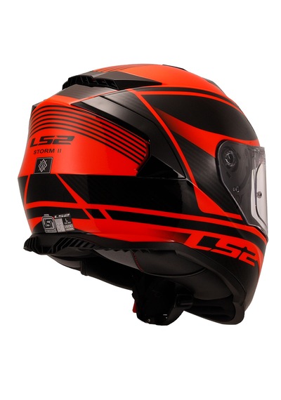 Ls2 Storm 2 Dodger Kapalı Kask Mat Siyah - Turuncu