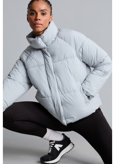 Defacto Rüzgar Geçirmez Su İtici Regular Fit Dik Yaka Reglan Kol Kışlık Şişme Mont A1550ax26augr486 Gri-gr486