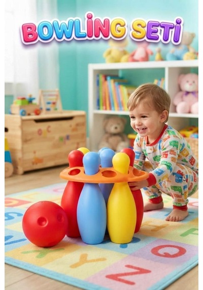 Bowling Seti - Eğitici Ve Eğlenceli Başlangıç Seti - 19 Cm Labutlar Ve Bowling Topu Oyuncak Seti