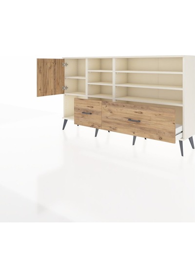 Arges Konsol 8 Raflı 2 Çekmeceli Tek Kapaklı 176x30x99 Aytaşı-çam Atlas Çam - Aytası Arges Konsol 8 Raflı 2 Çekmeceli Tek Kapaklı 176x30x99 Aytaşı-çam Atlas Çam - Aytası