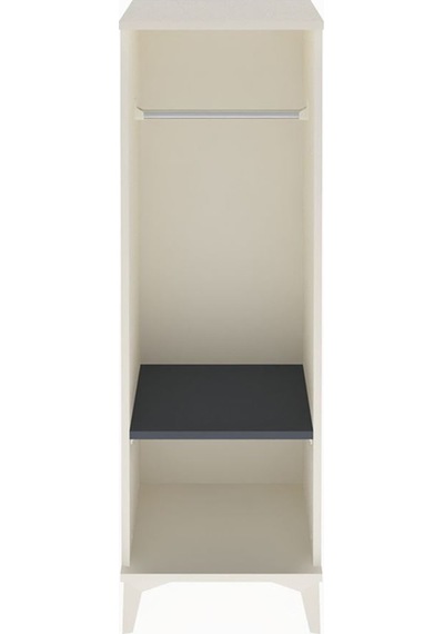 Arges Dolap Tek Raflı Tek Askılı 44x30x134 Aytaşı-antrasit Aytaşı