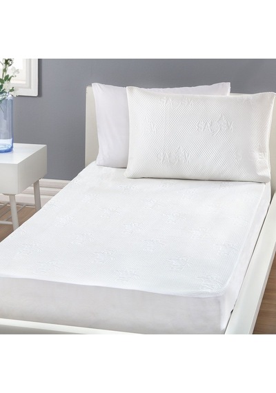Sarev Sıvı Geçirmez Yatak Alezi Fitted Duble Jersey 160X200 Kırık Beyaz