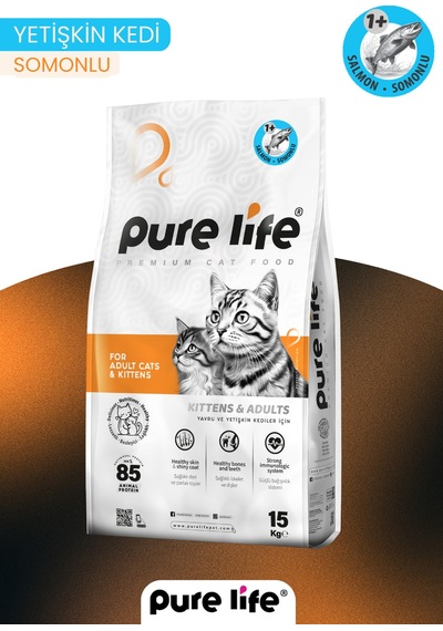 Purelife Yetişkin Balık Etli Kedi Maması 15 KG