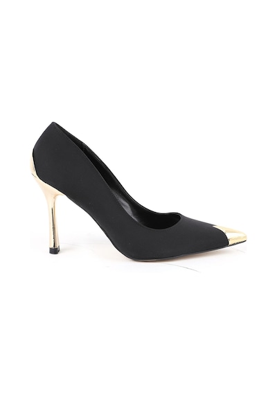 Libero L085.k995 Kadın Stiletto İnce Topuklu Sivri Burun Nubuk Altın Detaylı Gece Ayakkabısı Siyah Libero L085.k995 Kadın Stiletto İnce Topuklu Sivri Burun Nubuk Altın Detaylı Gece Ayakkabısı Siyah