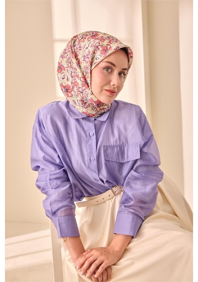 Silk Home Twill İpek Eşarp 11477-03 Ekru, Çliek Kırmızısı, Krem, Su Yeşili, Mor, Siyah