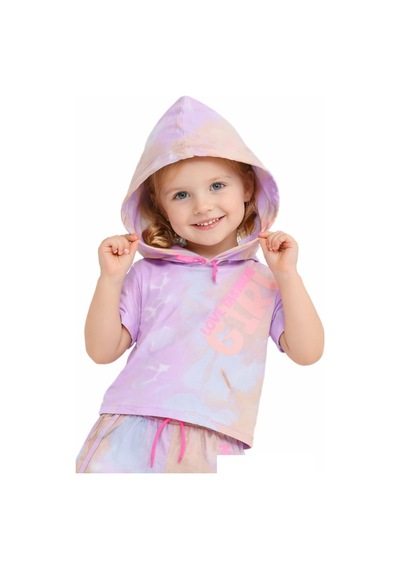 İrem Çocuk Giyim Kız Çocuk Girl Yazı Desenli Batik Desen Modelli Kapüşonlu Tişört Şort Takımı Çok Renkli İrem Çocuk Giyim Kız Çocuk Girl Yazı Desenli Batik Desen Modelli Kapüşonlu Tişört Şort Takımı Çok Renkli