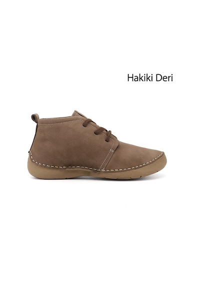 Gönderir Gönderi R Kadın Kum Nubuk Bağcıklı Hakiki Deri Comfort Bot Dkzb02842661 Kum Beji