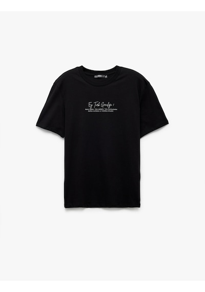 Koton Pamuklu Kısa Kollu Regular Fit Bisiklet Yaka Atatürk Baskılı Tişört Siyah 5sam10475hk Siyah Koton Pamuklu Kısa Kollu Regular Fit Bisiklet Yaka Atatürk Baskılı Tişört Siyah 5sam10475hk Siyah
