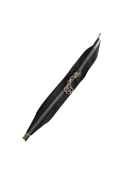 Angel Çanta Aksesuar Siyah Renk Stoplu Fermuar Gümüş Metal 35 Cm