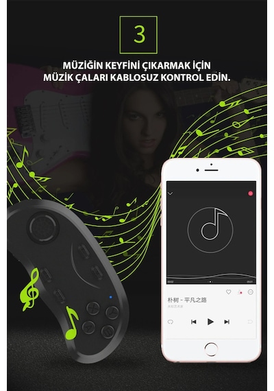 Uray Store Shinecon Sc-b01 Sanal Gerçeklik Gözlüğü Kumandası - Siyah