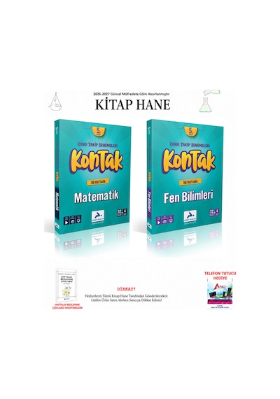 Paraf 5. Sınıf Fen, Matematik Kontak Deneme 2 Kitap Seti