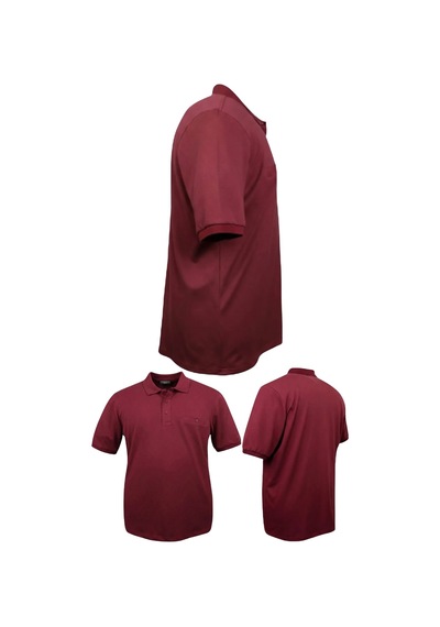 Erkek Büyük Beden 115 - 175 Kilo Arası Uygun Bedenli Likralı Pike Polo Yaka Cepli Tişört Bordo Erkek Büyük Beden 115 - 175 Kilo Arası Uygun Bedenli Likralı Pike Polo Yaka Cepli Tişört Bordo