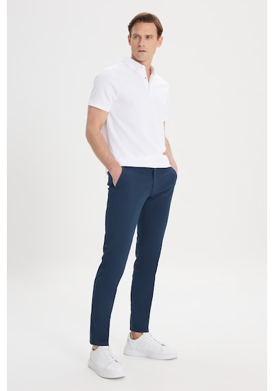 Ac&Co / Altınyıldız Classics Slim Fit Dar Kesim Pamuklu Esnek  Chino Erkek Pantolon - Lacivert