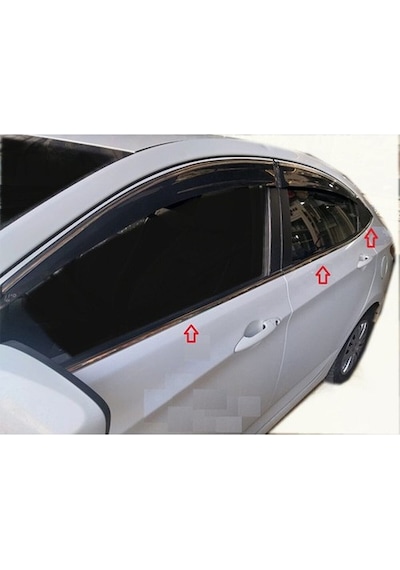 Hyundai Accent Blue Solarıs Cam Çıtası 6 Parça Paslanmaz Çelik