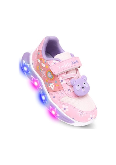 Kaptan Junior Kız Çocuk Işıklı Spor Sneaker Yürüyüş Ayakkabı Ptjck 700 Pembe