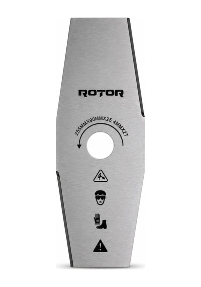 Rotor 2t Düz Motorlu Tırpan Bıçağı 255x25,4x1,6 Mm