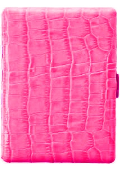 Pearl Japan Cosmos Deri Uzun Sigara Tabakası Croco Pembe 9lu