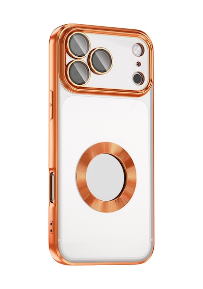 Zore Apple iPhone Uyumlu 17 Pro Kılıf Kamera Korumalı Logo Gösteren Zore Omega Kapak - Lila