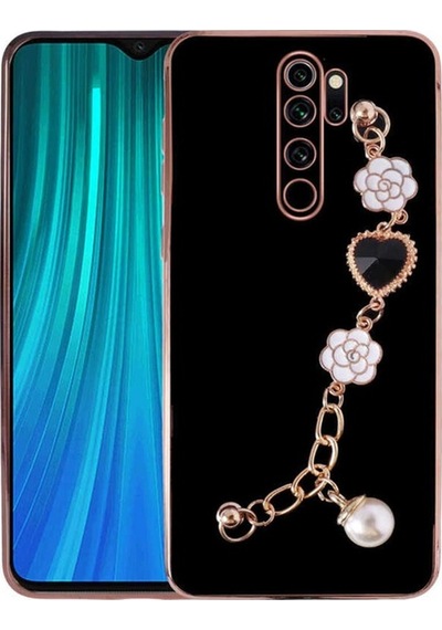 Xiaomi Redmi Note 8 Pro Kılıf El Tutamaçlı Kamera Korumalı Zore Taka Silikon Kapak Siyah