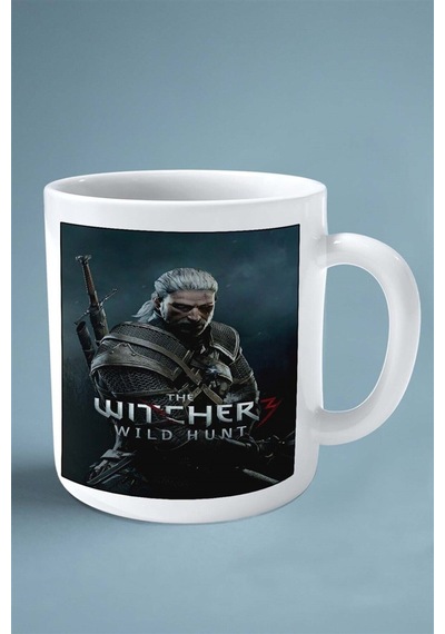 The Witcher Oyun Baskılı Kupa Bardak Çift Taraflı Kişiye Özel Model 5 Çok Renkli