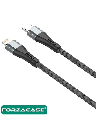 Forzacase Fc853 18w 3a Type-c To Lightning Örgülü Şarj Ve Data Kablosu 1 M