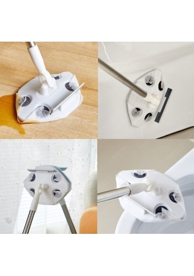 Islak Mendil Uyumlu Pratik Çek Çekli Mop Beyaz