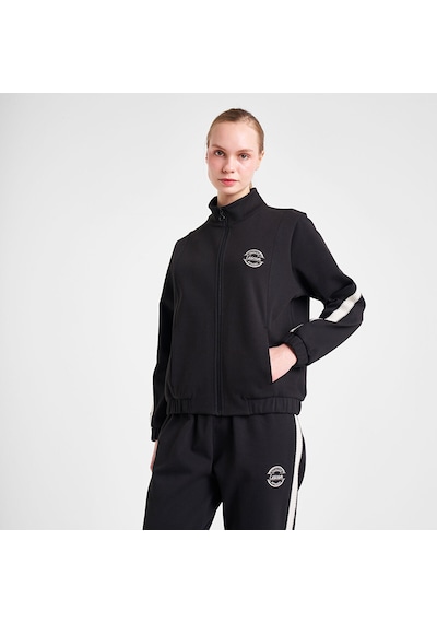 Lescon 25n-2138 Kadın Fermuarlı Sweatshirt Siyah