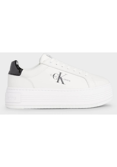 Calvin Klein Kadın Ayakkabı Yw0yw01431 01w Beyaz-siyah Beyaz - Siyah