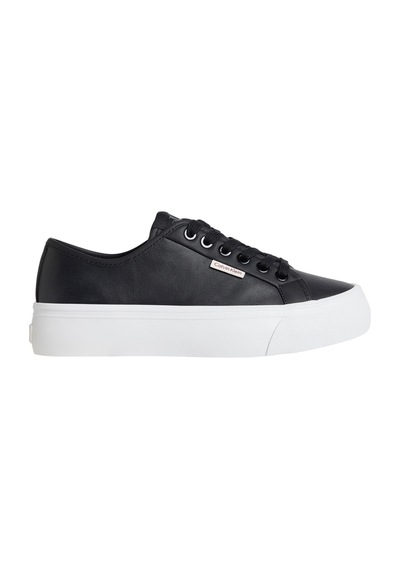 Calvin Klein Vulc Flatf Lace Up Lth Ck Siyah Kadın Sneaker 000000000102265716 Siyah