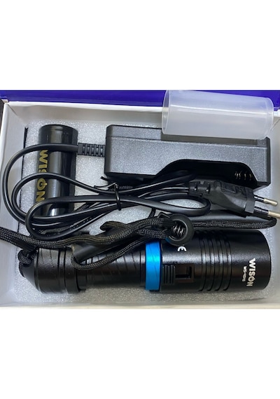 Wison Ws-4545 Şarjlı Su Altı Dalış El Feneri 10w 1800 Lümen