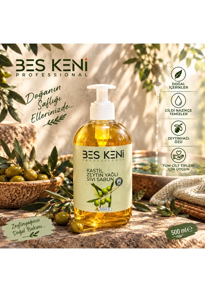 Bes Keni Kastil Zeytinyağlı Sıvı Sabun 500 ML