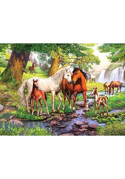 300 Parça Puzzle Nehirde Atlar
