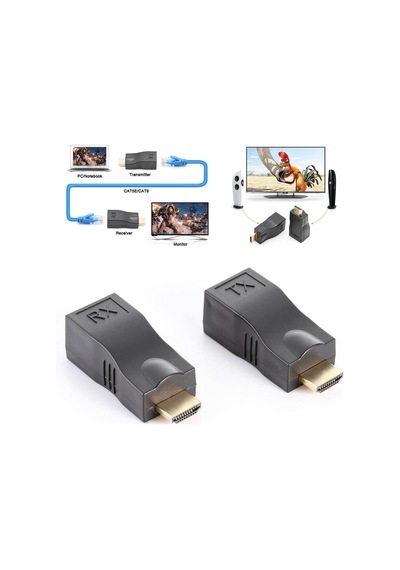 30 Metre Hdmi Extender Uzatma - Cat5 Cat6 Üzerinden Uzatma - 4K