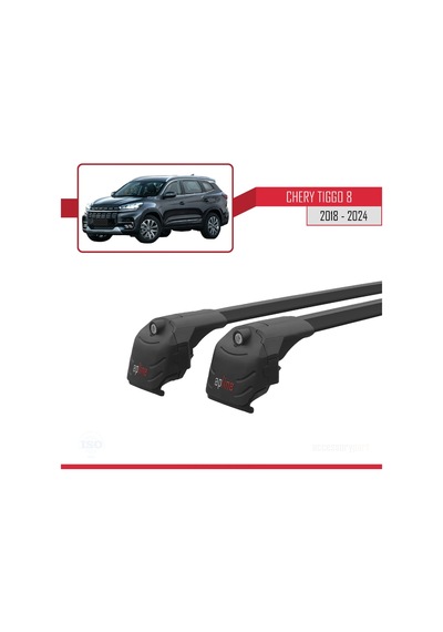 Chery Tiggo 8 2018 Ve Sonrası İle Uyumlu Ace-2 Ara Atkı Tavan Barı Siyah