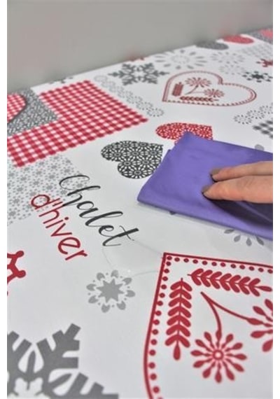 Elyaf Astarlı Silinebilir Pvc Muşamba Masa Örtüsü 8219-1chısrtmas