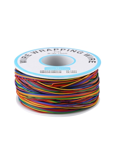 Alkatronik-280 Metre 8 Renk 0.25Mm Tel Kalınlığı 30Awg Makara Atlama Kablosu