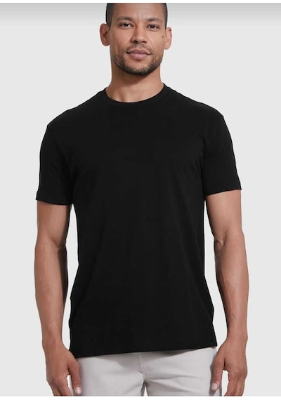 Kozia Outdoors Erkek Siyah Oversize T-şhirt Siyah SIYAH