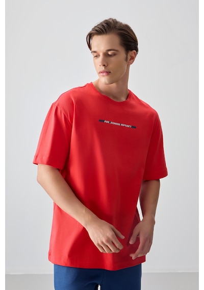 Air Jones Tommy Life Fiesta %100 Pamuk Kalın Yumuşak Dokulu Oversize Fit Baskılı Erkek T-shirt - 88358 Kirmizi Air Jones Tommy Life Fiesta %100 Pamuk Kalın Yumuşak Dokulu Oversize Fit Baskılı Erkek T-shirt - 88358 Kirmizi