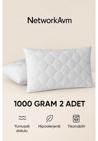 Pamuklu Kapitone Boncuk Silikon & Elyaf 1000 Gr 2 Adet Beyaz