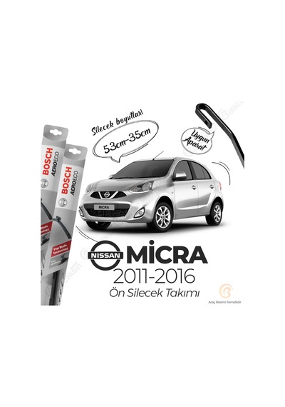 Nissan Micra Muz Silecek Takımı 2011-2016 Bosch Aeroeco N11.4006