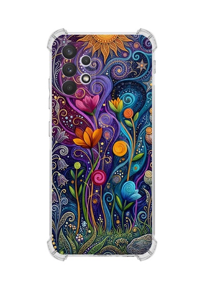 Printify Samsung Galaxy A32 İle Uyumlu Düşlerin Dansı Serisi Rüyalar Ötesi Tasarımlı Uv Baskılı Köşe Korumalı Antişok Kılıf Şeffaf