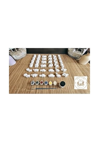 36 Adet 3d Hayvanlar Alemi Taş Boyama Figür Çocuk Gelişimi Boyama Etkinlik Seti Zoo Stone Painting